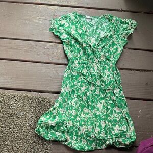 Green Floral Women's Dress